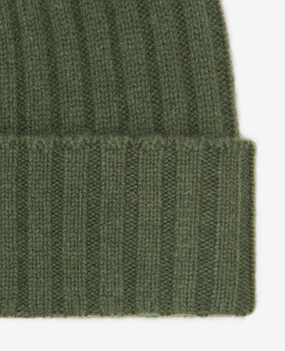 Shop Kenneth Cole Site Exclusive! Rib Knit Wool Cashmere Beanie Hat In Forest