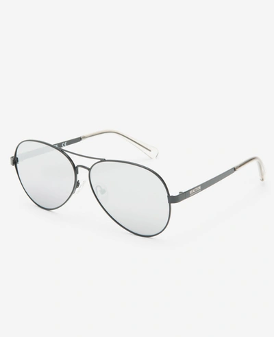 Shop Kenneth Cole Metal Aviator Sunglasses In Smokey Black