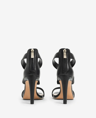 Kenneth Cole Brooke Cross Strap Heeled Sandal In Black