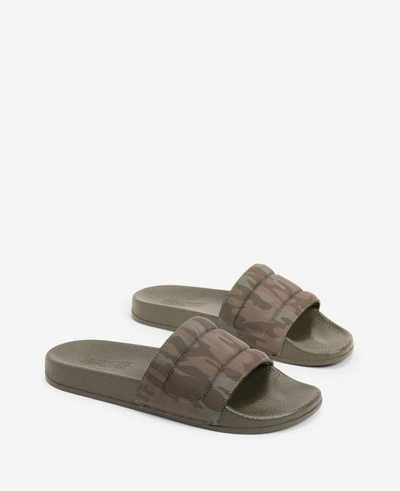 Shop Reaction Kenneth Cole Screen Quilted Slide Sandal In Olive Camo