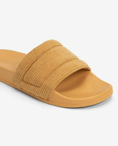 Shop Reaction Kenneth Cole Screen Quilted Slide Sandal In Mustard