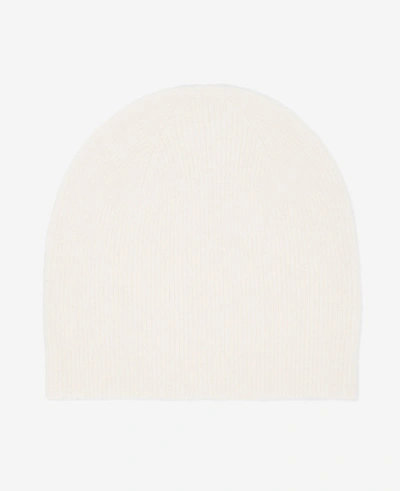 Shop Kenneth Cole Site Exclusive! Wool Cashmere Rib Knit Beanie Hat In Cream