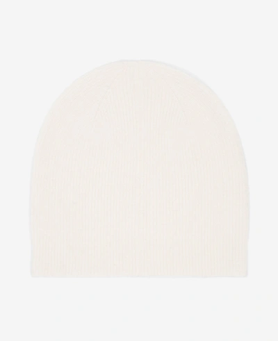 Kenneth Cole Site Exclusive! Wool Cashmere Rib Knit Beanie Hat In Cream