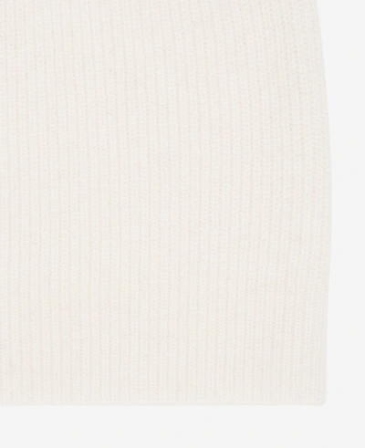 Kenneth Cole Site Exclusive! Wool Cashmere Rib Knit Beanie Hat In Cream
