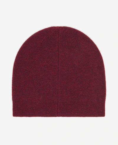 Shop Kenneth Cole Site Exclusive! Wool Cashmere Rib Knit Beanie Hat In Wine