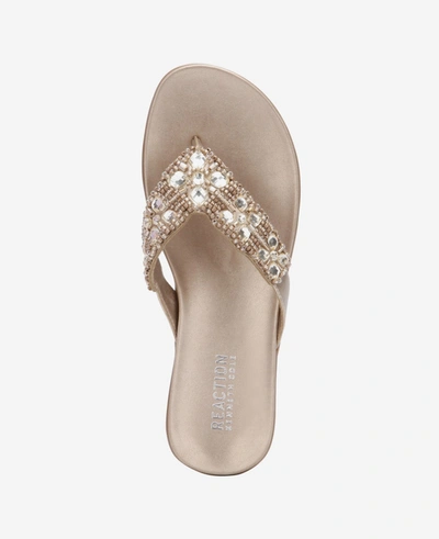 Shop Reaction Kenneth Cole Glam-athon Thong Sandal In Champagne