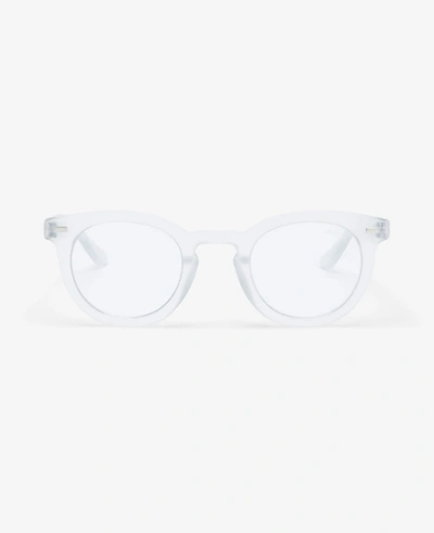 Shop Reaction Kenneth Cole Round Unisex Blue Light Glasses In Crystal