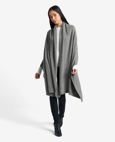 Shop Kenneth Cole Site Exclusive! Pure Cashmere Multi-wear Wrap In Dark Grey