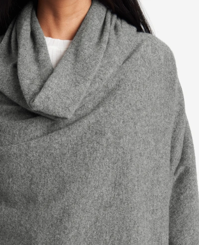 Shop Kenneth Cole Site Exclusive! Pure Cashmere Multi-wear Wrap In Dark Grey