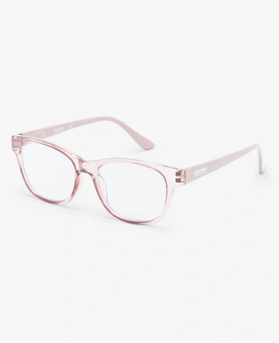 Shop Reaction Kenneth Cole Rectangular Unisex Blue Light Glasses In Pink