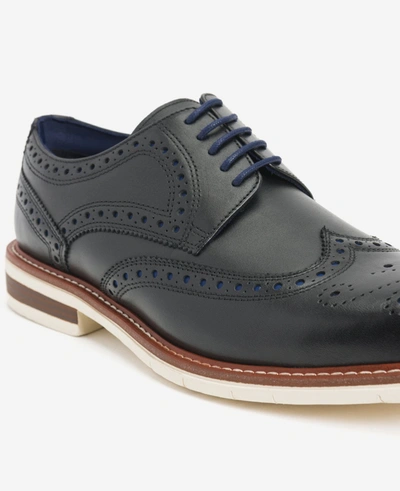 Shop Kenneth Cole Kieran Flex Lace Up Oxford Shoe In Black,cobalt