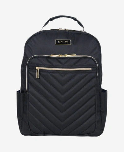 Shop Kenneth Cole Chelsea 15.6-inch Chevron Quilted Computer Backpack In Black