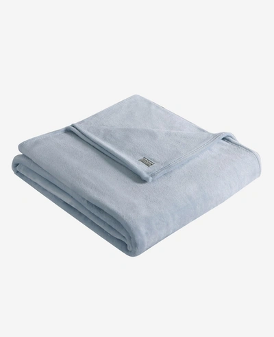 Shop Kenneth Cole Solid Ultra Soft Plush Blanket In Light Blue