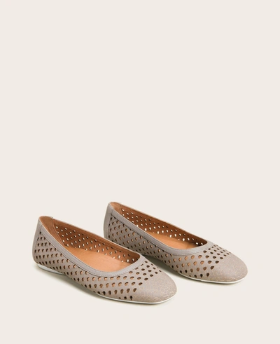 Shop Gentle Souls - Eugene Travel Packable Woven Ballet Flat In Dark Grey