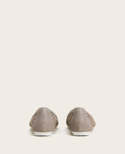 Gentle Souls Eugene Travel Packable Woven Ballet Flat In Dark Grey