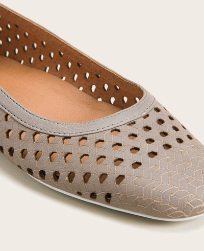 Gentle Souls Eugene Travel Packable Woven Ballet Flat In Dark Grey