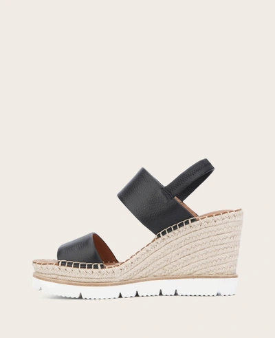 Gentle Souls Elyssa Two-band Espadrille Wedge Sandal In Black