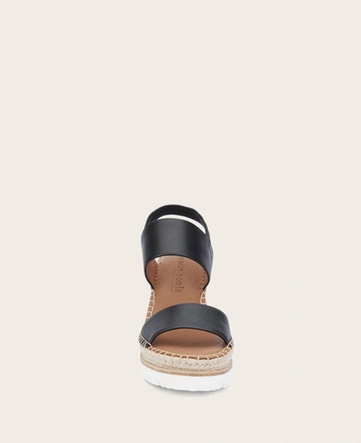 Gentle Souls Elyssa Two-band Espadrille Wedge Sandal In Black