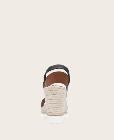 Gentle Souls Elyssa Two-band Espadrille Wedge Sandal In Black