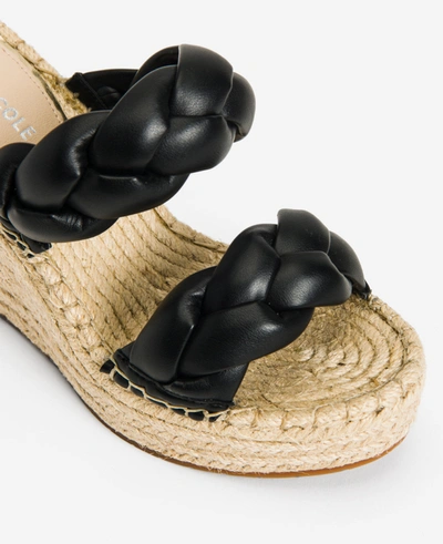 Shop Kenneth Cole Olivia Braided Wedge Espadrille Sandal In Black