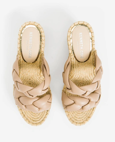 Shop Kenneth Cole Olivia Braided Wedge Espadrille Sandal In Chai