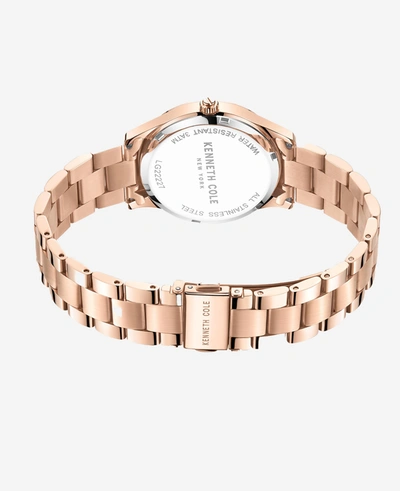 Shop Kenneth Cole Classic Dress Watch With Stainless Steel Bracelet In Rose Gold