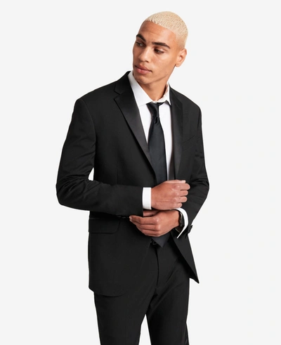 Kenneth Cole Ready Flex Slim Fit Tuxedo Suit In Black