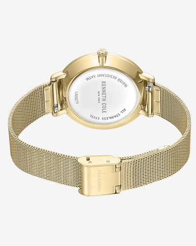 Shop Kenneth Cole Classic Slim Mesh & Strap Watch Set In Gold