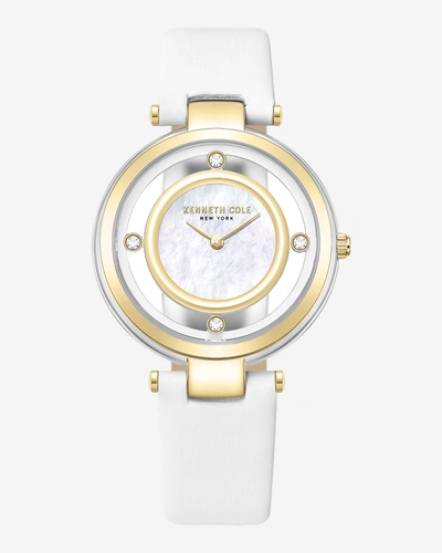 Shop Kenneth Cole Transparency Strap Watch In White