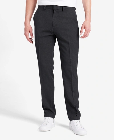 Kenneth Cole Reaction Tic Weave Slim Fit Dress Pant In Charcoal