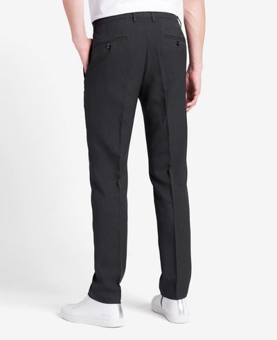 Kenneth Cole Reaction Tic Weave Slim Fit Dress Pant In Charcoal