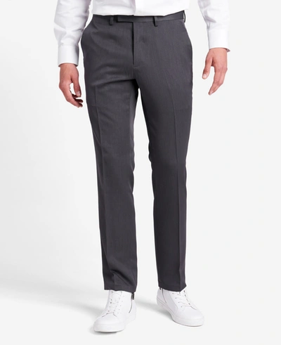 Shop Kenneth Cole Urban Heather Slim-fit Dress Pant In Medium Grey