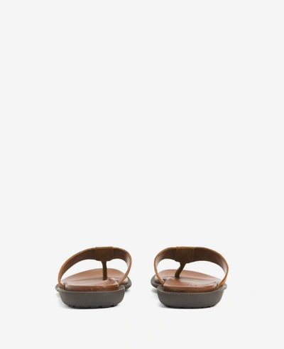 Shop Kenneth Cole Sand Leather Thong Sandal In Tobacco
