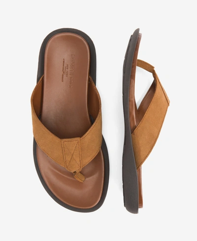 Shop Kenneth Cole Sand Leather Thong Sandal In Tobacco