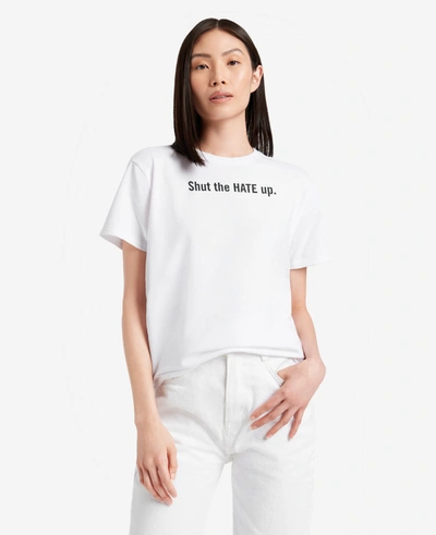 Kenneth Cole Site Exclusive! Shut The Hate Up T-shirt In White