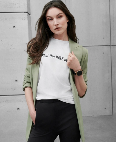 Kenneth Cole Site Exclusive! Shut The Hate Up T-shirt In White
