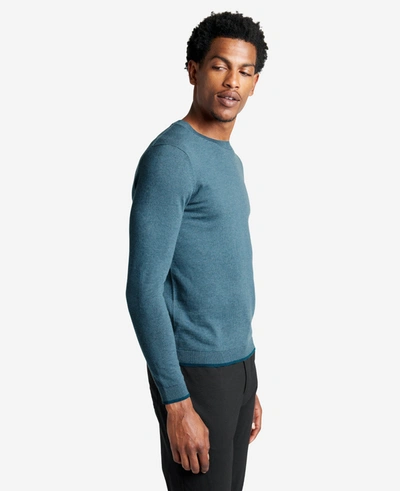 Shop Kenneth Cole Crew Neck Pullover Knit In Navy