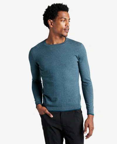 Shop Kenneth Cole Crew Neck Pullover Knit In Navy