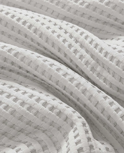 Kenneth Cole Reversible Grey Solid Waffle Comforter Set