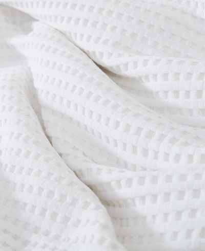 Kenneth Cole Reversible White Solid Waffle Comforter Set