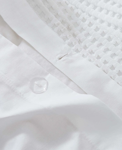 Kenneth Cole Reversible White Solid Waffle Comforter Set