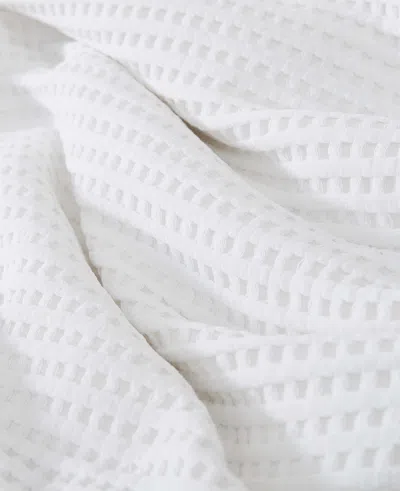 Shop Kenneth Cole Reversible Solid White Waffle Duvet Cover Set