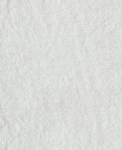 Kenneth Cole White Faux Fur Solid Throw Blanket