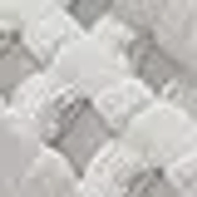Kenneth Cole Reversible Solid White Waffle Duvet Cover Set In Grey