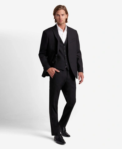 Shop Kenneth Cole Ready Flex Slim-fit Suit Separate Vest In Black