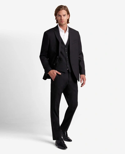 Kenneth Cole Ready Flex Slim-fit Suit Separate Vest In Black