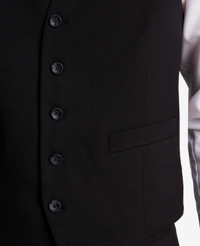 Kenneth Cole Ready Flex Slim-fit Suit Separate Vest In Black