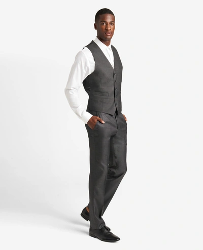 Shop Kenneth Cole Ready Flex Slim-fit Suit Separate Vest In Gunmetal
