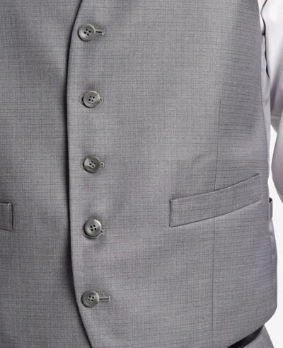 Kenneth Cole Ready Flex Slim-fit Suit Separate Vest In Light Grey