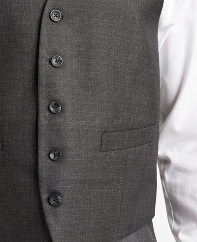 Shop Kenneth Cole Ready Flex Slim-fit Suit Separate Vest In Gunmetal